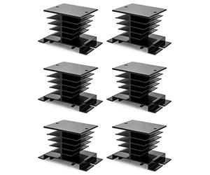 QWORK Lot de 6 Neuf Dissipation Dissipateur De Chaleur en aluminium pour Relais Statique SSR Radiateur pour SSR-10A, 25A, 40A