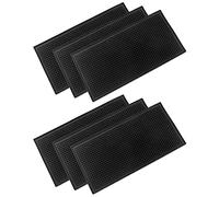 QWORK Lot de 6 tapis de bar en caoutchouc antidérapant pour comptoir de restaurants, café, bars - 30,5 x 15,2 cm