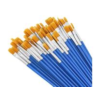 QWORK Lot de 60 pinceaux plats 7 mm pour peinture de détails, peinture aquarelle
