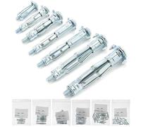 QWORK® Lot de 68 Chevilles placo charge lourde, M8/M11/M13, acier zingué, pour cloisons sèches et plaques de plâtre