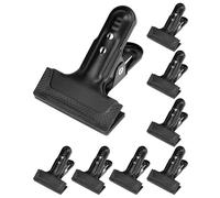 QWORK® Lot de 8 Pinces à Ressort, mâchoires de Serrage Fortes, Protection en Caoutchouc, Clips de Fond d'appareil Photo Polyvalents