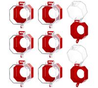 QWORK Lot de 8 protections en plastique pour bouton d'arrêt d'urgence, interrupteur à bascule