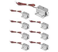 QWORK Lot de 8 verrous électromagnétiques à solénoïde - Mini porte et tiroir - DC 12 V - Design fin - Assemblage pour porte d'armoire, tiroir