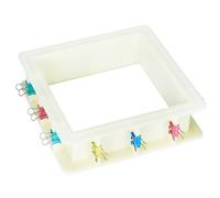 QWORK Lot de boîtiers de moules réglables, compatibles avec les rectangles et carrés, pour la fabrication de moules en silicone, pour bougies, moules en silicone et moules à savon