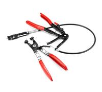 QWORK Lot de pinces de serrage pour câble flexible et bande plate de 61 cm - Acier à haute teneur en carbone avec revêtement phosphate de manganèse, poignée ergonomique en PVC, pour colliers de