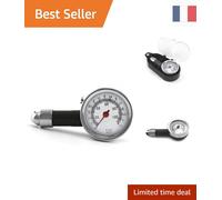 QWORK Manomètre Portable pour Pneus - Lecture Facile et Réinitialisation Rapide