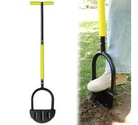 QWORK® Manuelle Coupe Bordure, Coupe-Bordure en Demi-Lune avec Dents de scie, Bordure de pelouse avec poignée en T