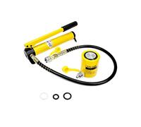 QWORK Mini vérin hydraulique 20T Porta Power Ram 5,1 cm de course, pompe manuelle manuelle à main hydraulique CP-180, cylindres de levage à simple effet pour machines de construction navale