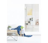 QWORK Miroir mural sans cadre pleine longueur 30,5 x 30,5 cm, 8 pièces, verre HD pour salle de sport à domicile, studio de danse, bord poli, support adhésif, configuration à faire soi-même, facile à