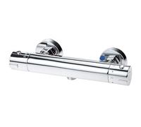 QWORK® Mitigeur Thermostatique de Douche, Contrôle Température Constant 38°C, en Laiton Chromé
