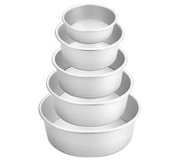 QWORK® Moule à gâteau rond, 5 tailles, Ø 13.6/16/20/21/24/26 cm