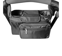 QWORK® Organisateur de Poussette Universel avec 2 Porte-Gobelets Isothermes y Bolsillo Desmontable - Ajuste Universal Para Todos Los modelos de cochecitos