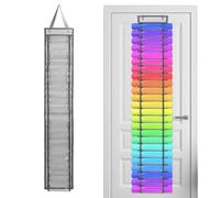 QWORK® Organisateur de Rouleaux de Vinyle avec 24 Compartiments, Support de Rouleau de Vinyle Transparent en Tissu Oxford et PVC pour Montage Mural ou sur Porte