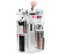 QWORK® Organisateur maquillage rotatif, organisateur maquillage avec 9 couches ajustables, grand stockage cosmétique, pour chambre à coucher, salle de bain