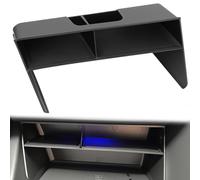 QWORK® Organiseur de console centrale, compartiment de rangement pour console centrale, compatible avec VW Golf 8, plastique ABS avec tapis en caoutchouc