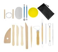 QWORK Outils de sculpture de poterie et d'argile, outil de sculpture double face en céramique, outil de modélisation pour couper le motif de gaufrage