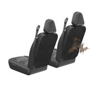 QWORK® Pack de 2 Protections de Dossier de Voiture 68 x 48 cm en Tissu Oxford 420D, imperméable et Facile à Nettoyer, avec Sangle de Fixation en Haut et en Bas