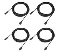 QWORK® Pack de 4 Câbles de Rallonge 4 m pour Éclairage de jardin - 22AWG - Étanchéité IP65 - Interface CC 3,5 × 1,35 mm