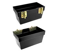 QWORK Panier E-Track robuste | Organisateur de remorque et d'entrepôt | 33 x 19,5 x 16,5 cm | Bac de rangement pour camions | Compatible avec Etrack et montage mural