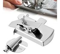QWORK® Pied de biche à Ourlet roulé de 6 mm et Guide de Couture magnétique, Accessoires de Couture en Acier Inoxydable pour Machines industrielles
