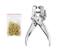 QWORK® Pince a Oeillet , presse a oeillets de 16 cm , 100 Pièces Oeillet 5 mm , Pour Tissus, Vêtements, Chaussures, Sacs et Artisanat