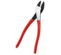 QWORK Pince à sertir et coupante de fil en acier de 25,4 cm pour bornes et connecteurs isolés et non isolés de 10 à 22 AWG