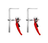 QWORK® Pince de table à cliquet, pince de serrage à dégagement rapide avec capacité de 160mm po et profondeur de gorge de 60mm po pour le ponçage et la coupe, 2 pièces