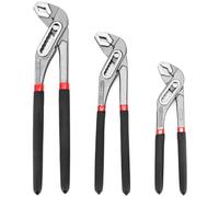 QWORK® Pince Multiprise Réglable à Manche Ergonomique, 200/250/300 mm, Acier au Carbone Forge