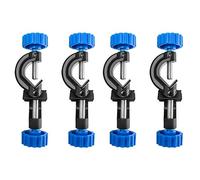 QWORK® Pinces de Serrage de Laboratoire, jusqu'à 18mm, 4 Pièces, Bleu/Noir