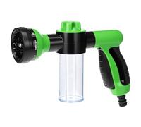 QWORK® Pistolet arrosage, tête haute pression tuyau arrosage avec 8 motifs réglables et distributeur de savon, pour laver les voitures, rincer les animaux de compagnie, arroser les plantes