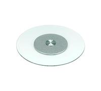QWORK® Plateau de Service Rotatif Lazy Susan en Verre Trempé, Plateau Tournant Pivotant, 68 cm
