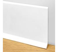 QWORK® Plinthe autocollante 10 m - 10 cm x 12 mm - Plinthe souple en PVC très souple - style minimaliste - blanc