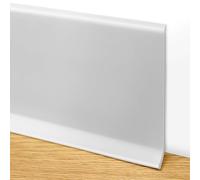 QWORK® Plinthe autocollante 5 m - 10 cm x 12 mm - Plinthe souple en PVC très souple - style minimaliste - gris