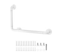 QWORK® poignée de douche, poignée de baignoire, 60 x 40 cm, capacité de charge 150 kg, blanc, surface antidérapante, pour rampe d'escalier, baignoire