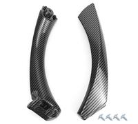 QWORK® Poignée Intérieure De Porte De Voiture, Adaptée Aux Accessoires Automobiles Compatible Avec Bmw Série 3 2004-2012 (E90 Droite), Fibre de Carbone