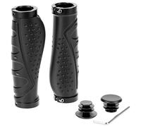 QWORK Poignées ergonomiques pour guidon de vélo de montagne, poignées antidérapantes en caoutchouc résistant aux chocs avec double verrouillage pour guidon de 22,2 mm