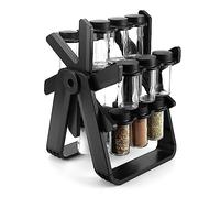 QWORK® présentoir àépices, 360° rotatives, etagere a epices,18 pots àépices avec étiquettes et stylo