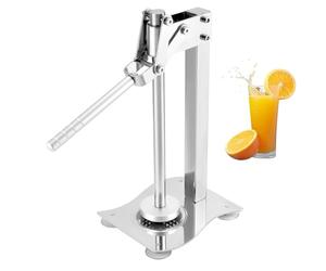 QWORK Presse-agrumes manuel de bureau robuste en acier inoxydable 304 multifonction avec poignée antidérapante