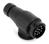 QWORK® Prise de remorque 13 Broches, connecteur étanche 12 V, Prise de remorque mâle 13 Broches, pour camions, fourgonnettes, Camping-Cars, tracteurs, Bateaux et camions