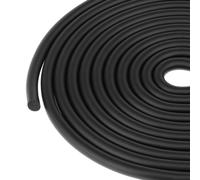 QWORK® Profilé de Remplissage de Joint Rond - 10 mm x 5 m - Mousse de Caoutchouc EPDM Noire - Pour Combler Les Interstices