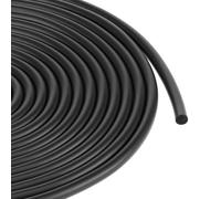 QWORK® Profilé de Remplissage de Joint Rond - 6 mm x 5 m - Mousse de Caoutchouc EPDM Noire - Pour Combler Les Interstices