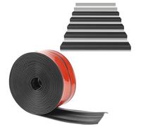 QWORK Protection de bord d'escalier antidérapante en vinyle de 6,1 m, noir