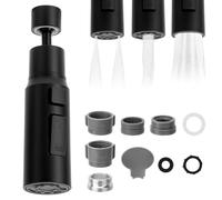QWORK® Pulldown aérateur de robinet, robinet de cuisine avec bec rotatif à 360°, 3 modes embout robinet cuisine
