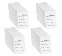QWORK® QWORK® 1000PCS étiquettes de prix blanches, 3.2x5CM, avec trous pré-perforés, étiquettes de prix pour emballages et vêtements de pâtisserie