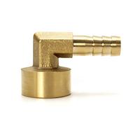 QWORK Raccord à ailettes en laiton raccord coudé 90°, 10mm x G1/2, 2pcs