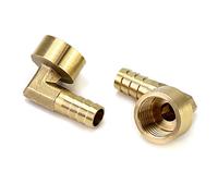 QWORK Raccord à ailettes en laiton raccord coudé 90°, 12mm x G1/2, 2pcs