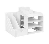 QWORK® Rangement et Organisateur de Bureau, Porte-Documents A4, 4 Niveaux pour l'École et le Bureau à Domicile