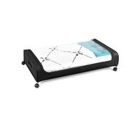 QWORK® Rangement Sous Lit avec Roulettes et Couvercle Transparent - Grande Capacité 80x40x18 cm