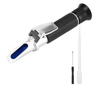 QWORK® Réfractomètre de salinité, hydromètre testeur d'eau salée à Double échelle avec ATC, pour la Pisciculture, Analyse de l'eau de mer, densité 0-100 PPT et 1.000-1.070