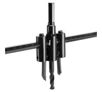 QWORK® Réglable Cercle Cutter Scie, Scie Cloche Circulaire de 30 à 300 mm de Diamètre pour Bois, Plastique, Contreplaqué, les Plaques de Plâtre